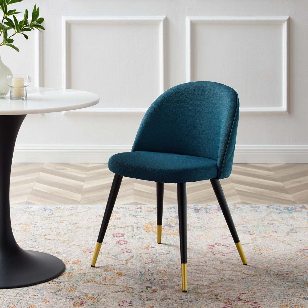 Cordial Upholstered Fabric Dining Chairs - Set of 2, Azure