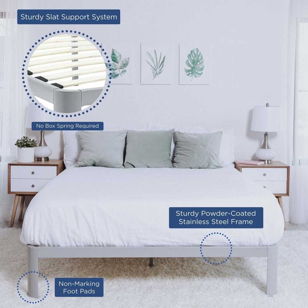 Corinne Full Bed Frame, Gray