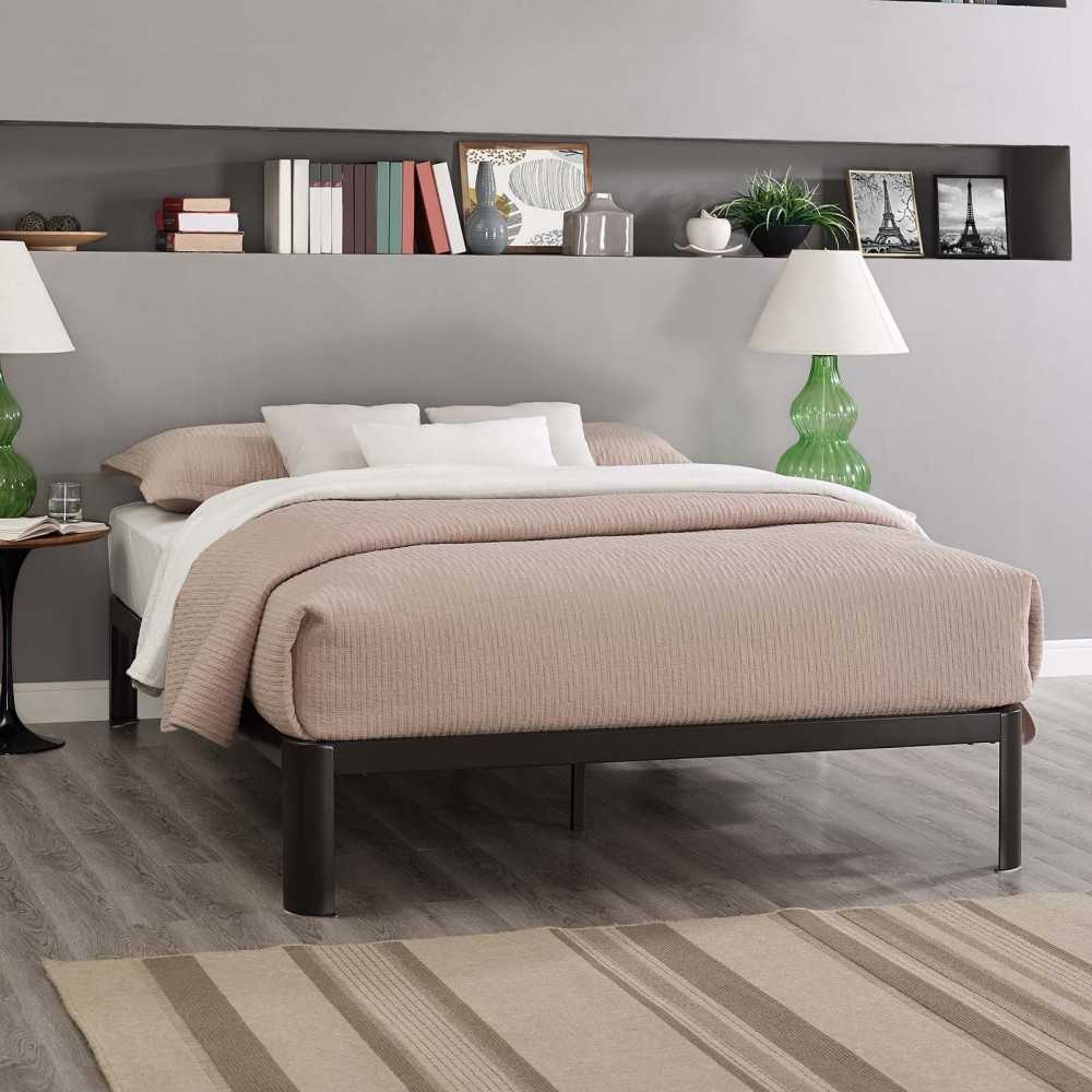 Corinne King Bed Frame, Brown