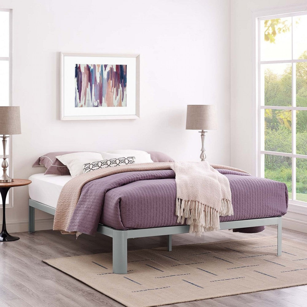 Corinne Queen Bed Frame, Gray