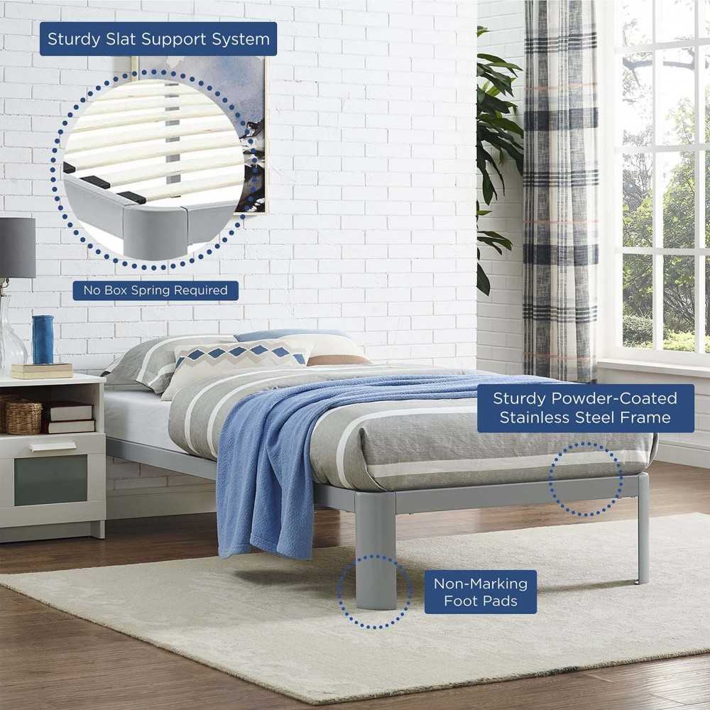 Corinne Twin Bed Frame, Gray