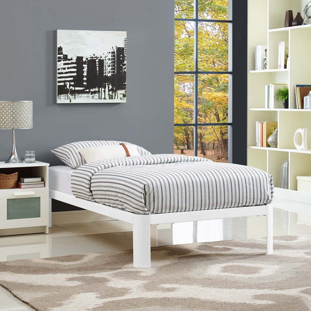 Corinne Twin Bed Frame, White