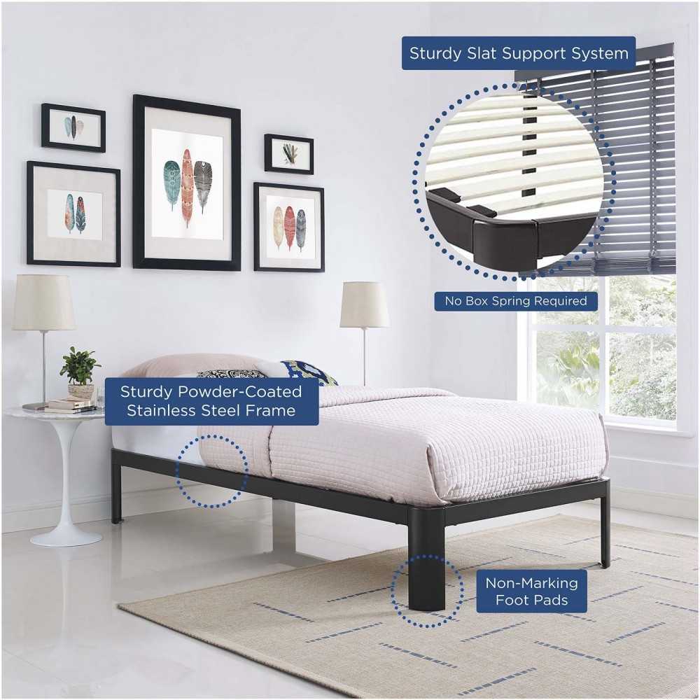Corinne Twin Bed Frame, Brown