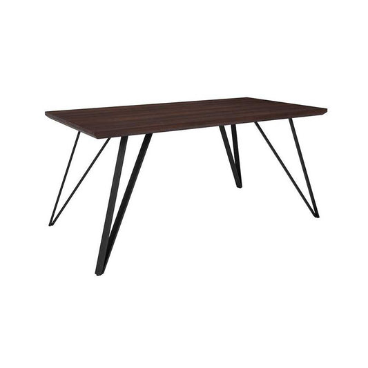 Corinth 31.5" x 63" Rectangular Dining Table in Dark Ash Finish