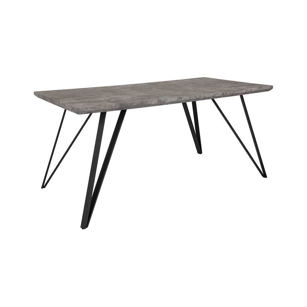 Corinth 31.5" x 63" Rectangular Dining Table in Faux Concrete Finish