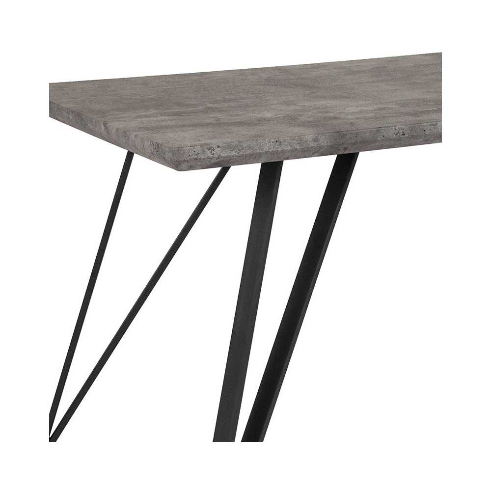 Corinth 31.5" x 63" Rectangular Dining Table in Faux Concrete Finish