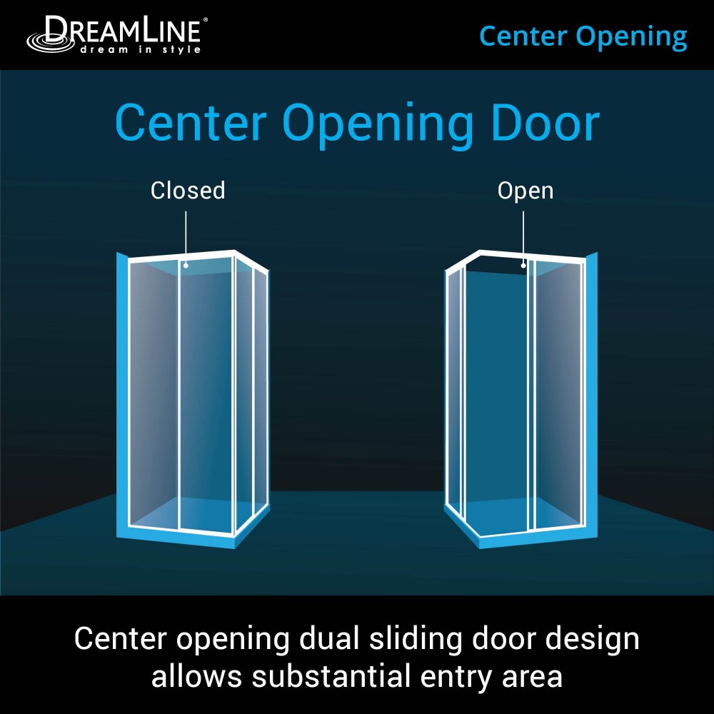 Cornerview 42 in. D x 42 in. W x 74 3/4 in. H Framed Sliding Shower Enclosure in Chrome with Black Acrylic Base Kit