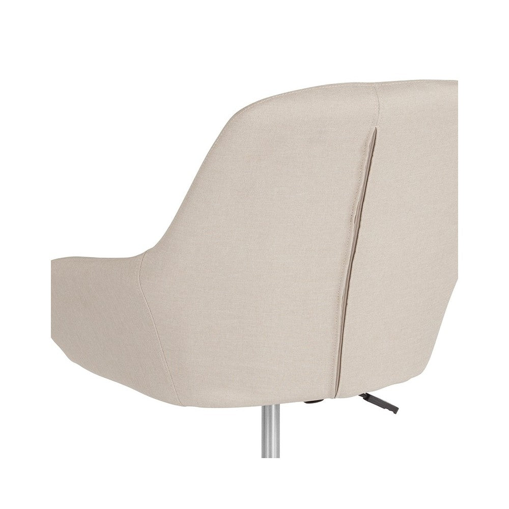 Cortana Home and Office Mid-Back Chair in Beige Fabric