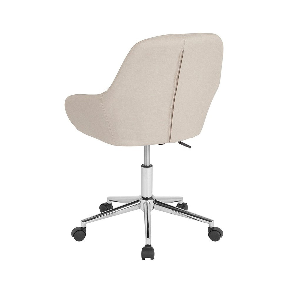 Cortana Home and Office Mid-Back Chair in Beige Fabric