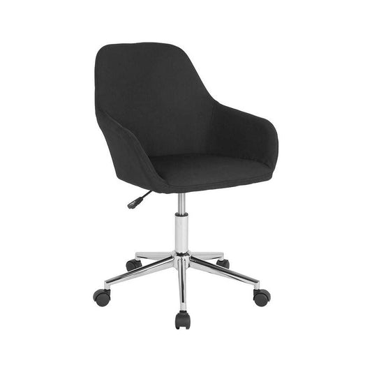 Cortana Home and Office Mid-Back Chair in Black Fabric