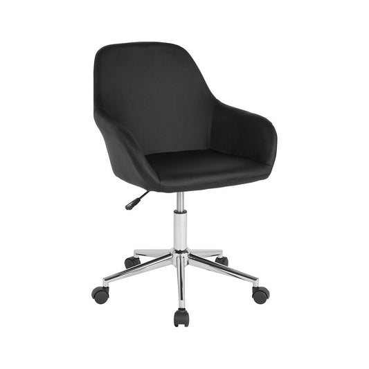 Cortana Home and Office Mid-Back Chair in Black LeatherSoft