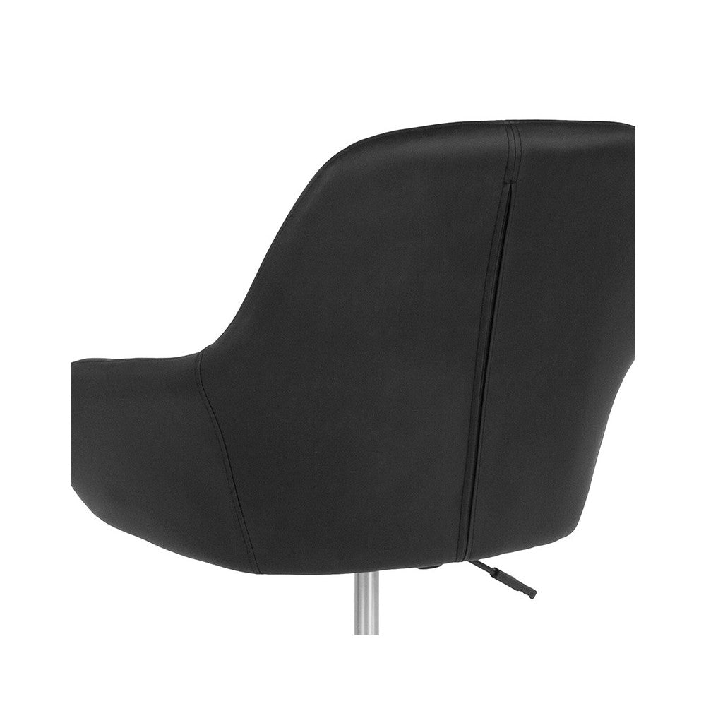 Cortana Home and Office Mid-Back Chair in Black LeatherSoft