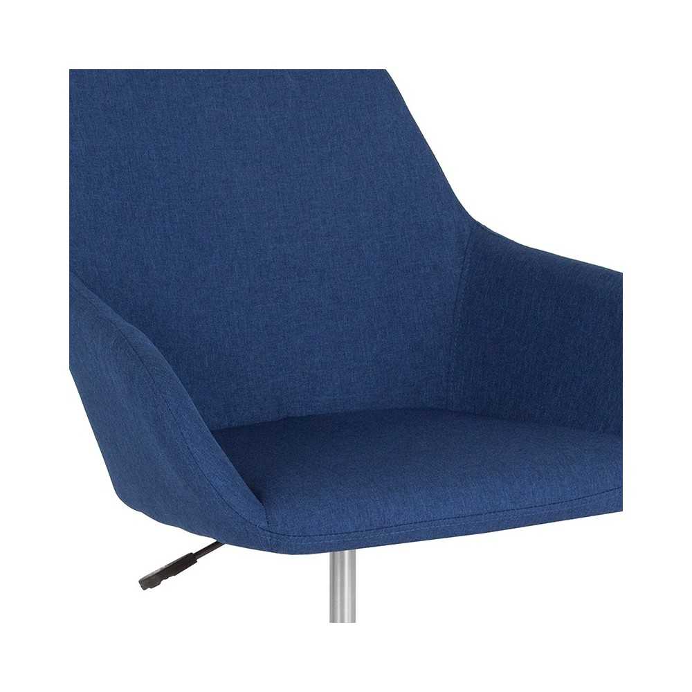 Cortana Home and Office Mid-Back Chair in Blue Fabric