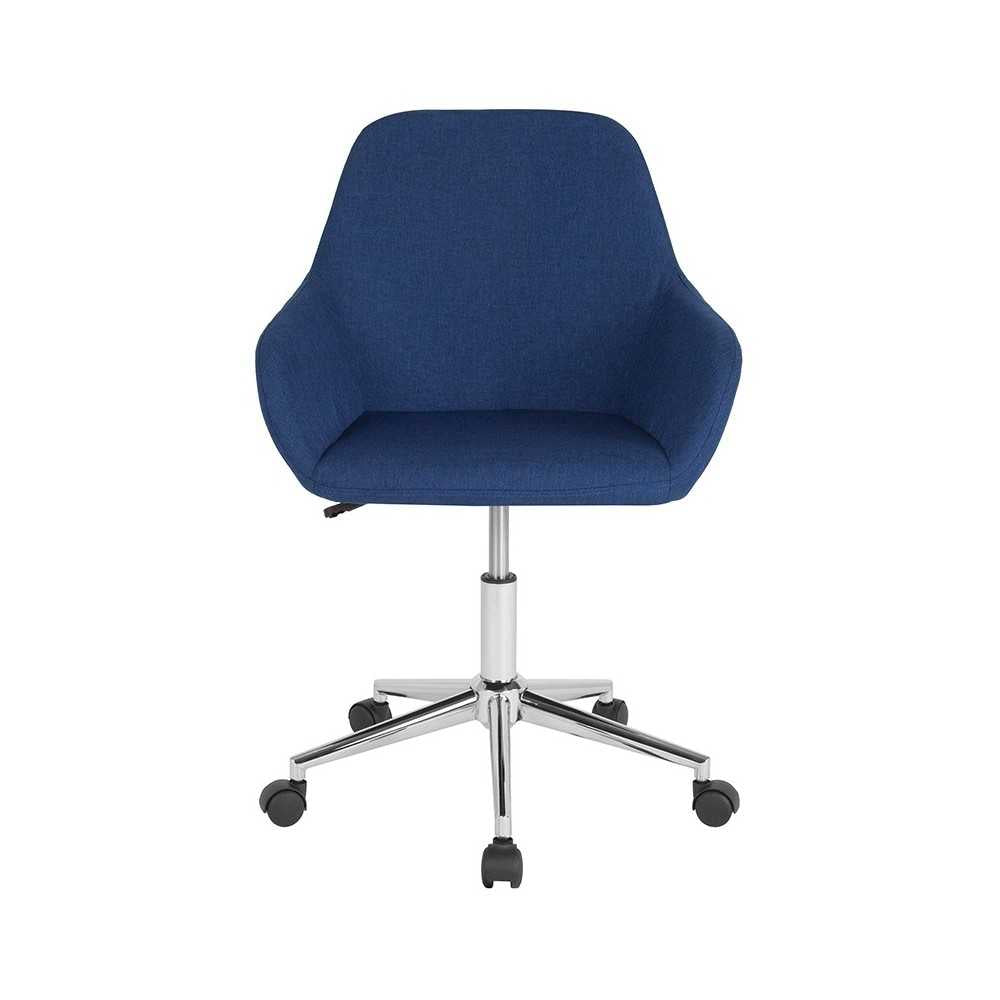Cortana Home and Office Mid-Back Chair in Blue Fabric