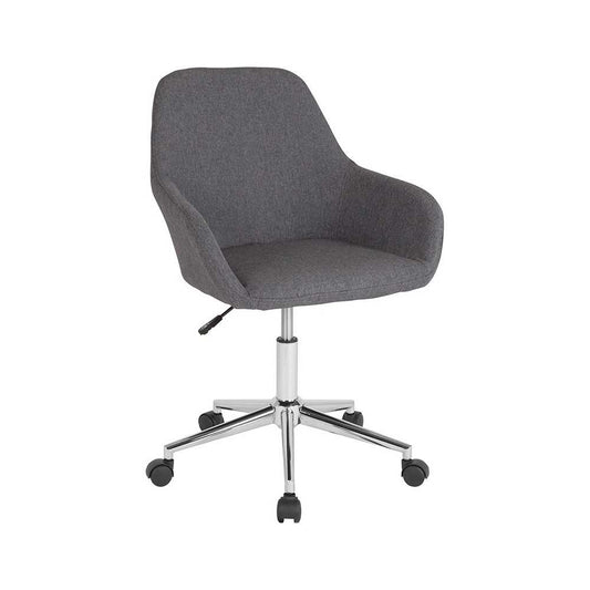 Cortana Home and Office Mid-Back Chair in Dark Gray Fabric