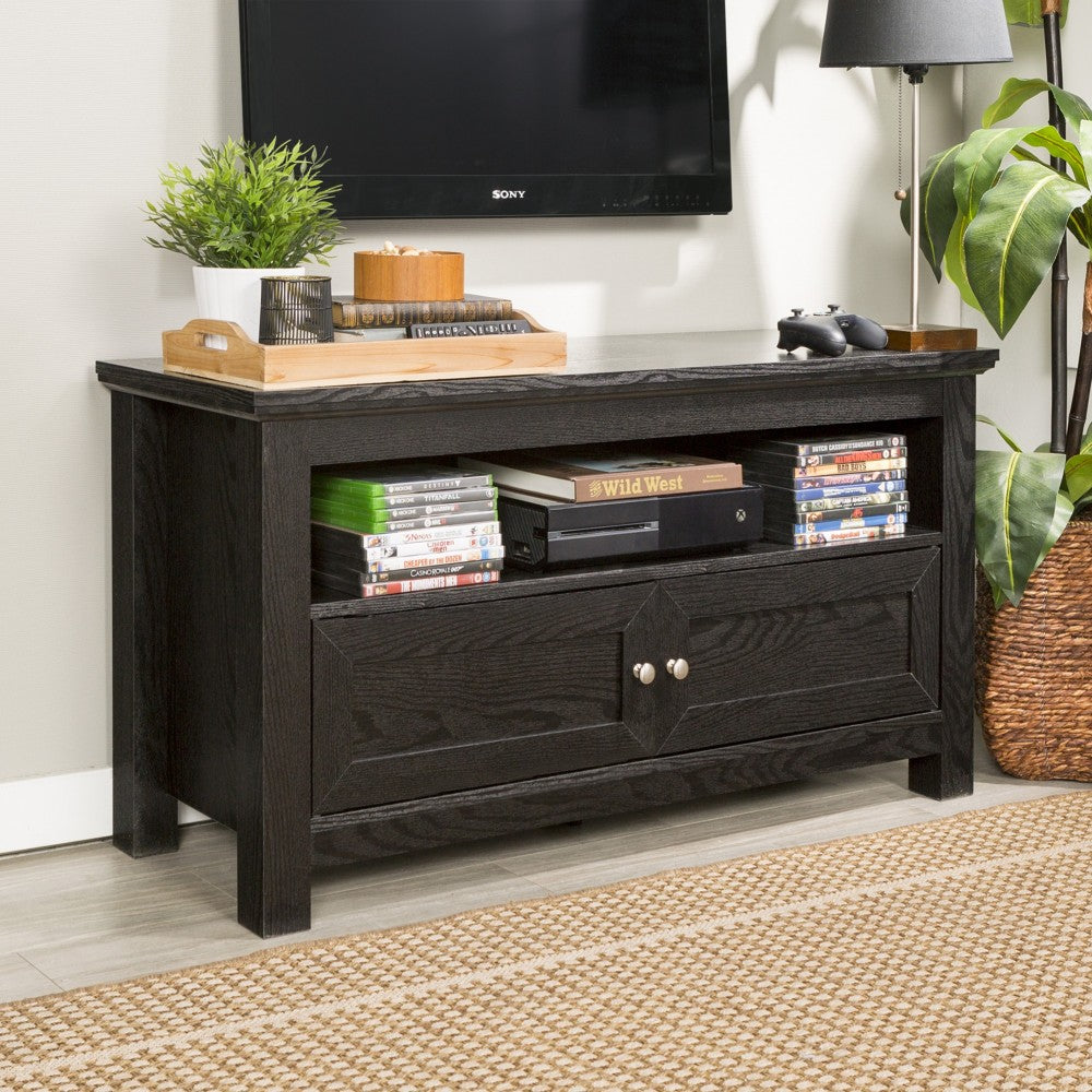 Cortez 44" Wood TV Stand - Black
