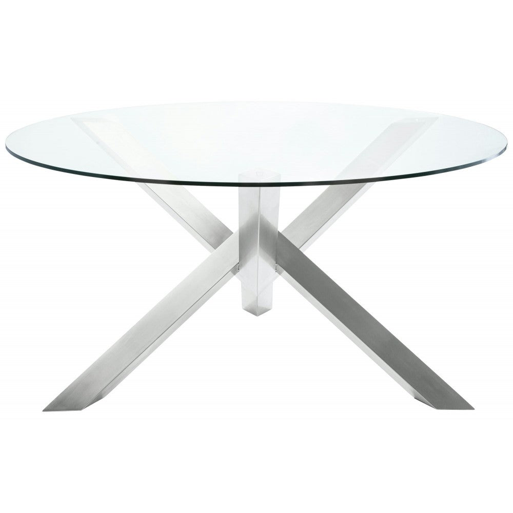 Costa Silver Metal Dining Table, HGTB384