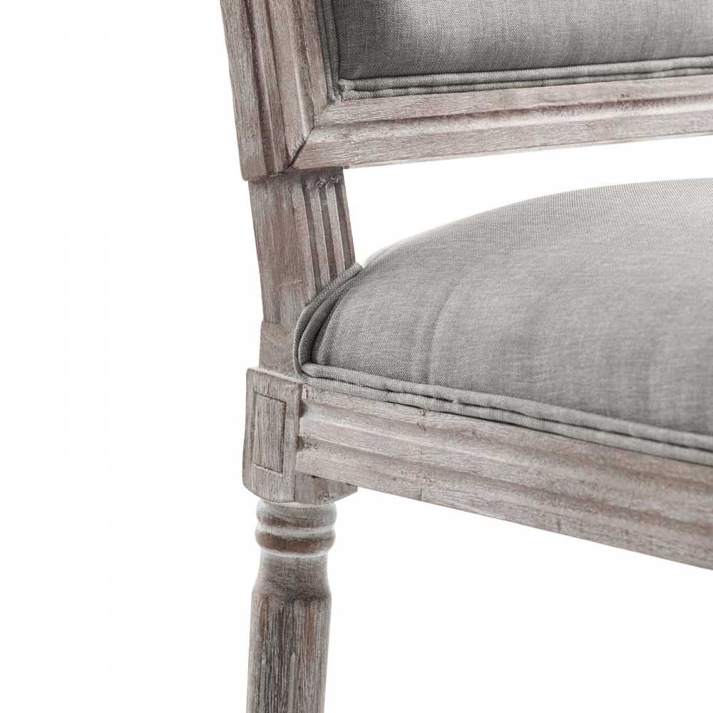 Court Dining Side Chair Upholstered Fabric Set of 2, Light Gray