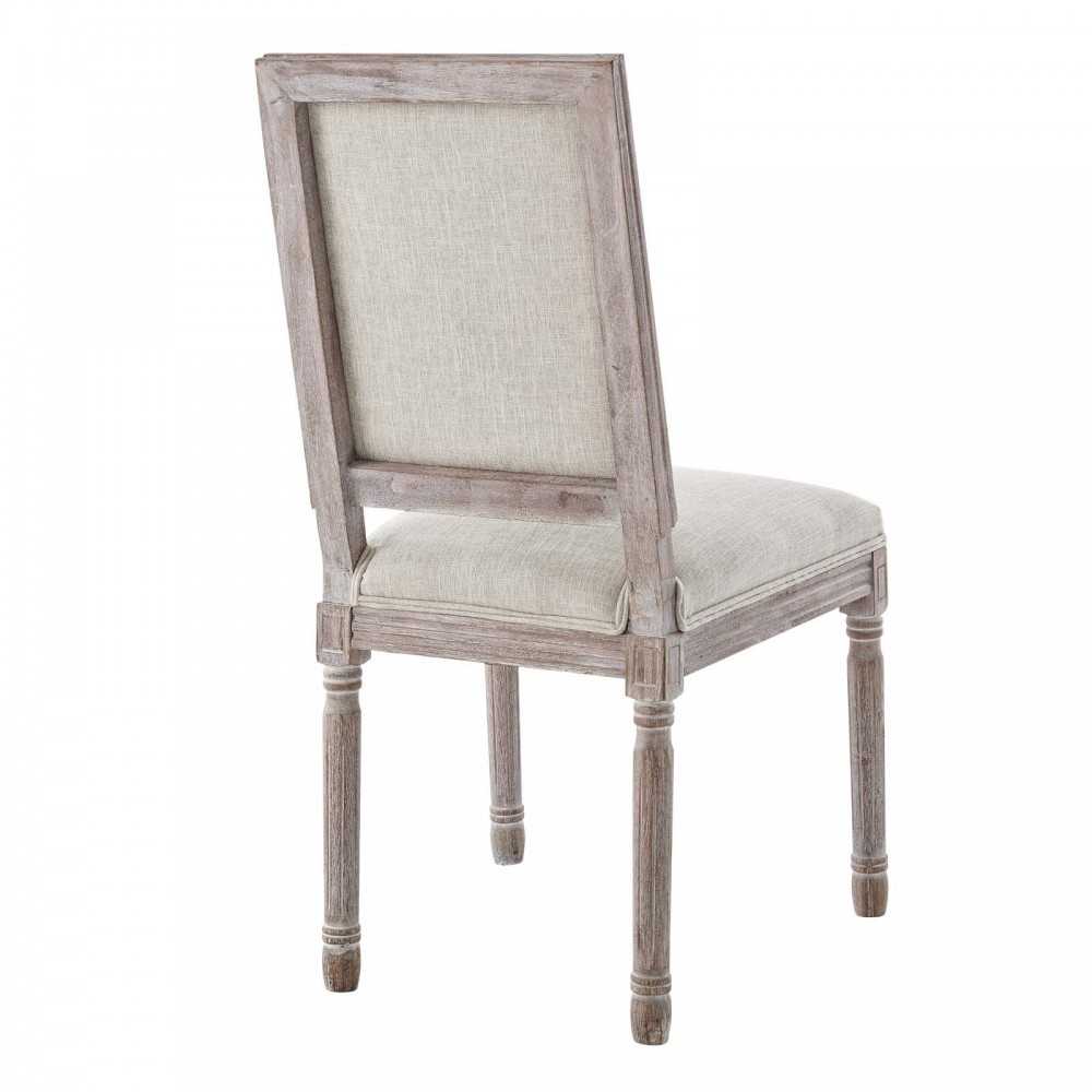 Court Dining Side Chair Upholstered Fabric Set of 2, Beige