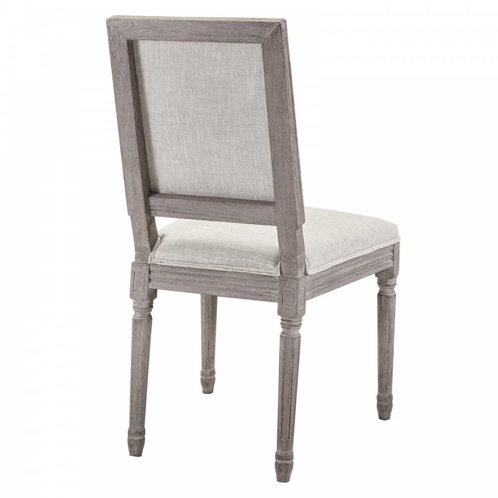 Court Dining Side Chair Upholstered Fabric Set of 4, Beige