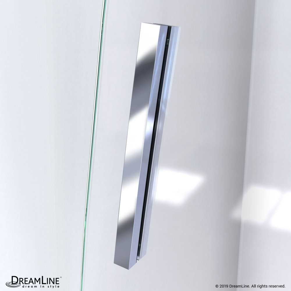 Crest 58-60 in. W x 76 in. H Clear Glass Frameless Sliding Shower Door in Chrome