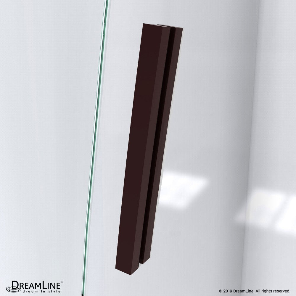 Crest 58-60 in. W x 76 in. H Clear Glass Frameless Sliding Shower Door in Oil Rubbed Bronze