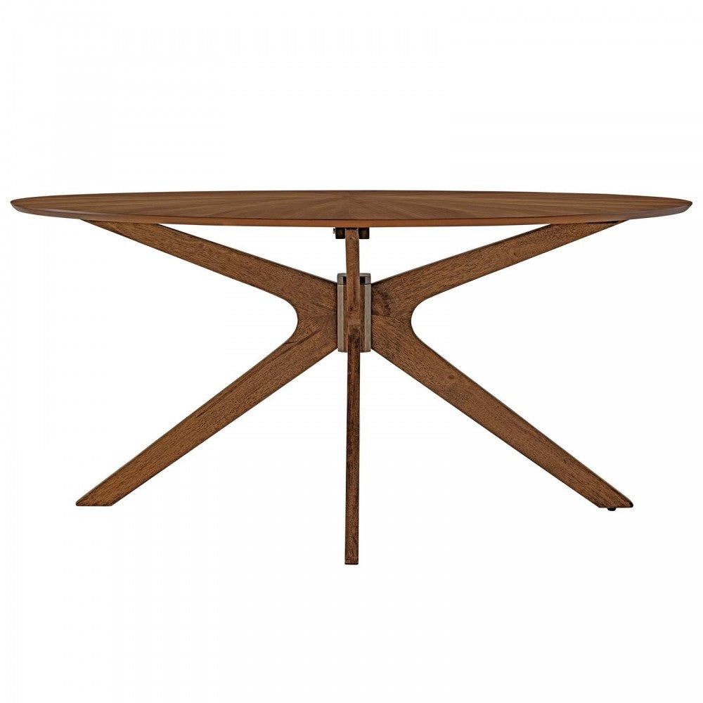 Crossroads 63" Oval Wood Dining Table