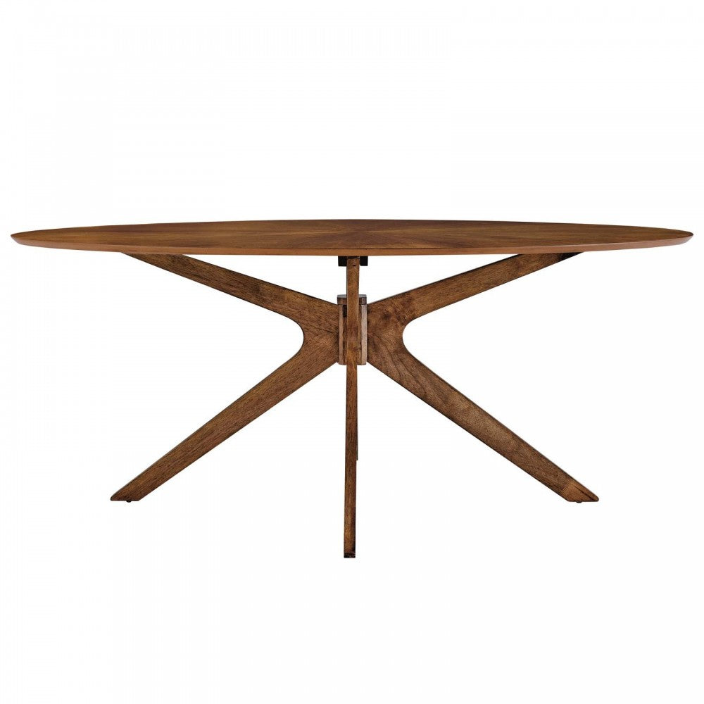 Crossroads 71" Oval Wood Dining Table