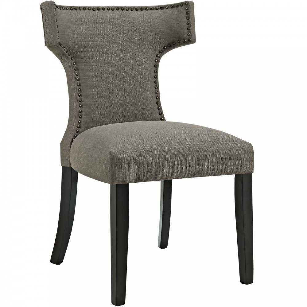 Curve Dining Side Chair Fabric Set of 2, Granite
