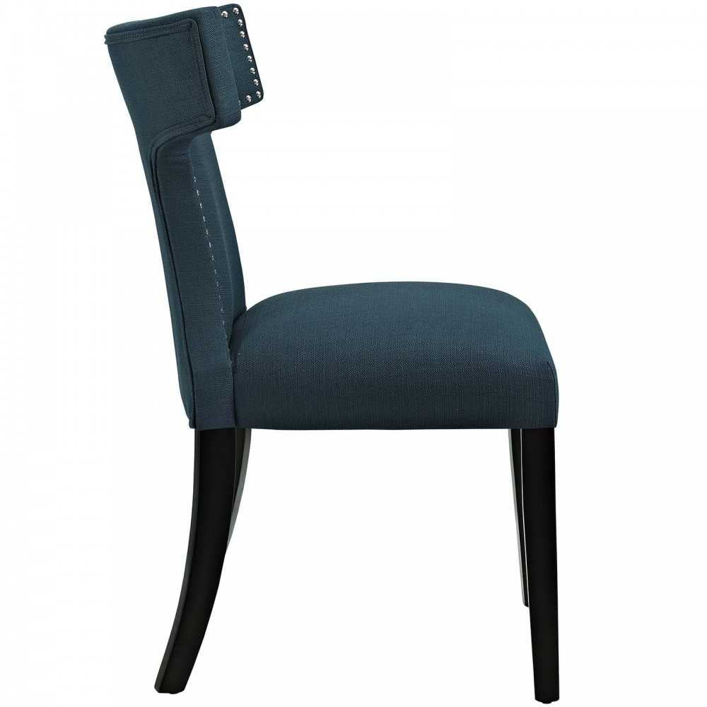 Curve Dining Side Chair Fabric Set of 2, Azure