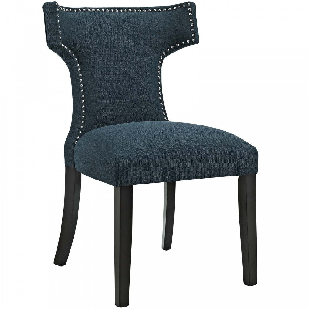 Curve Dining Side Chair Fabric Set of 2, Azure