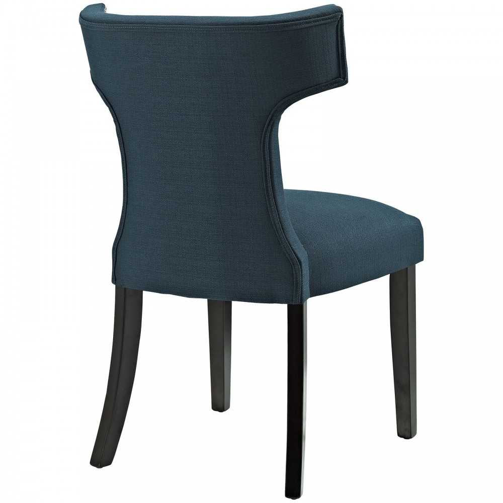 Curve Dining Side Chair Fabric Set of 2, Azure