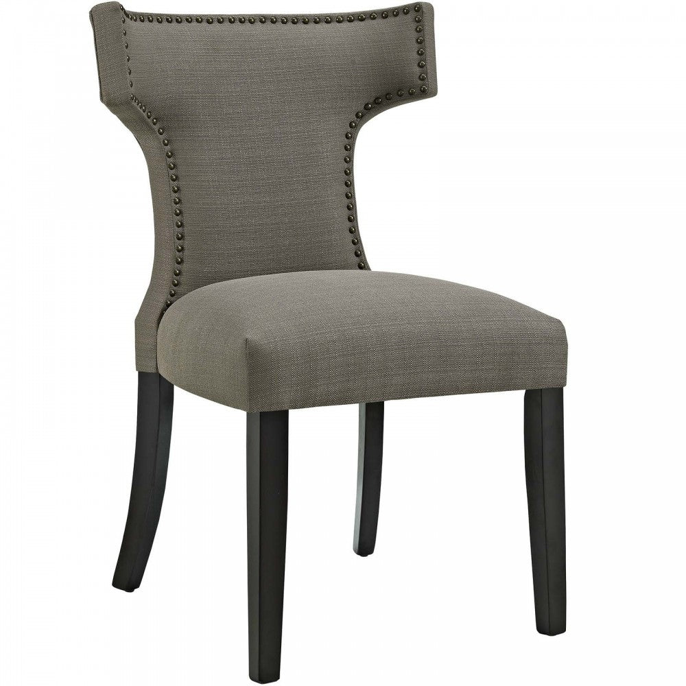 Curve Fabric Dining Chair, Granite