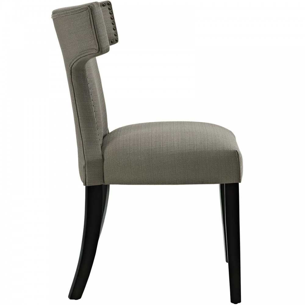 Curve Fabric Dining Chair, Granite