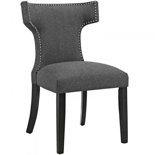 Curve Fabric Dining Chair, Gray