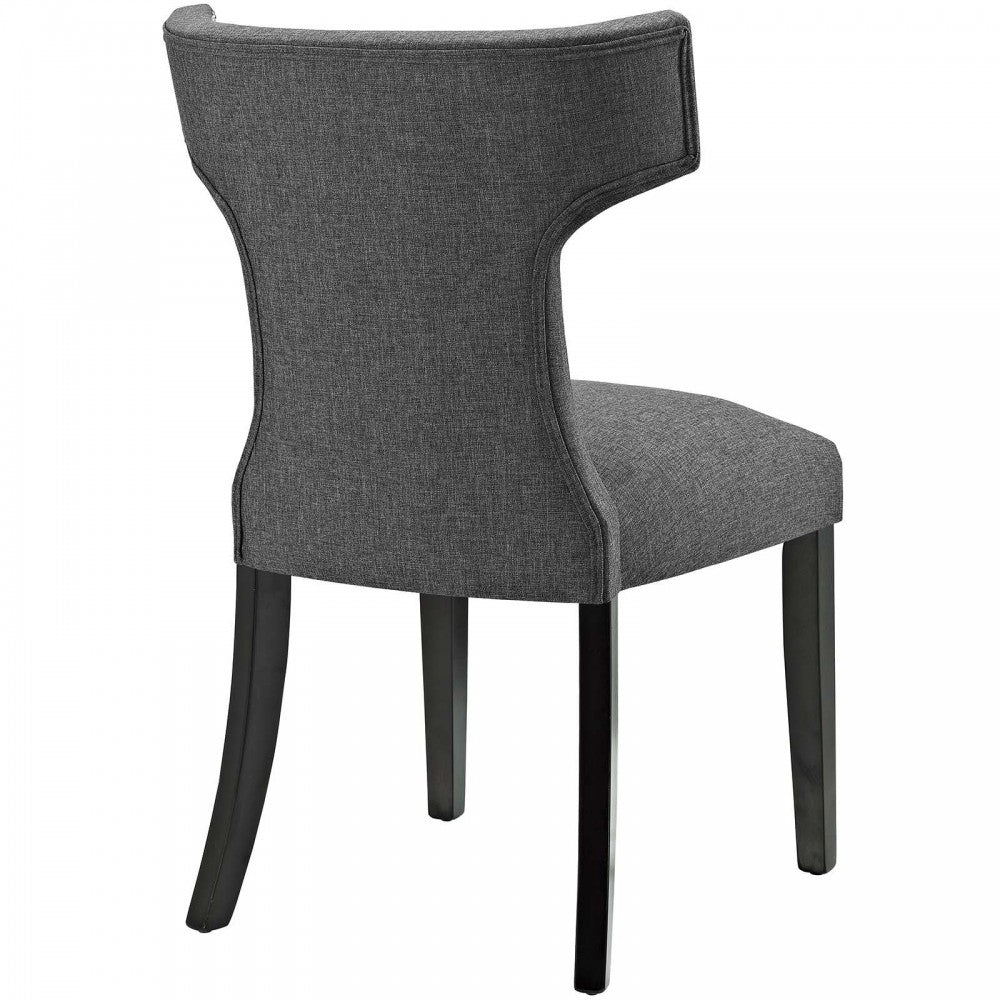 Curve Fabric Dining Chair, Gray