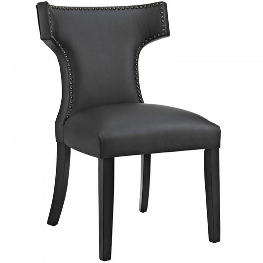 Curve Vinyl Dining Chair, Black, EEI-2220-BLK