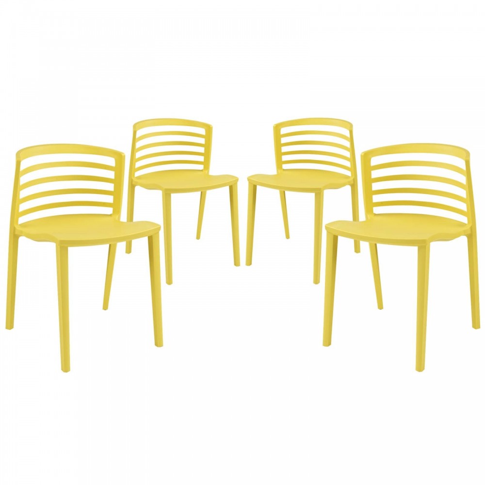 Curvy Dining Chairs Set of 4