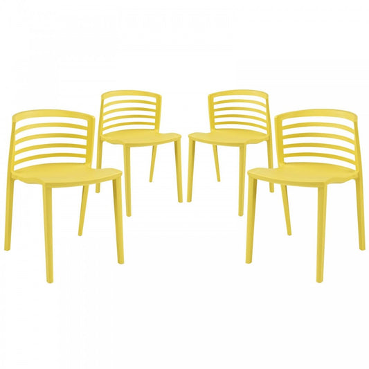 Curvy Dining Chairs Set of 4
