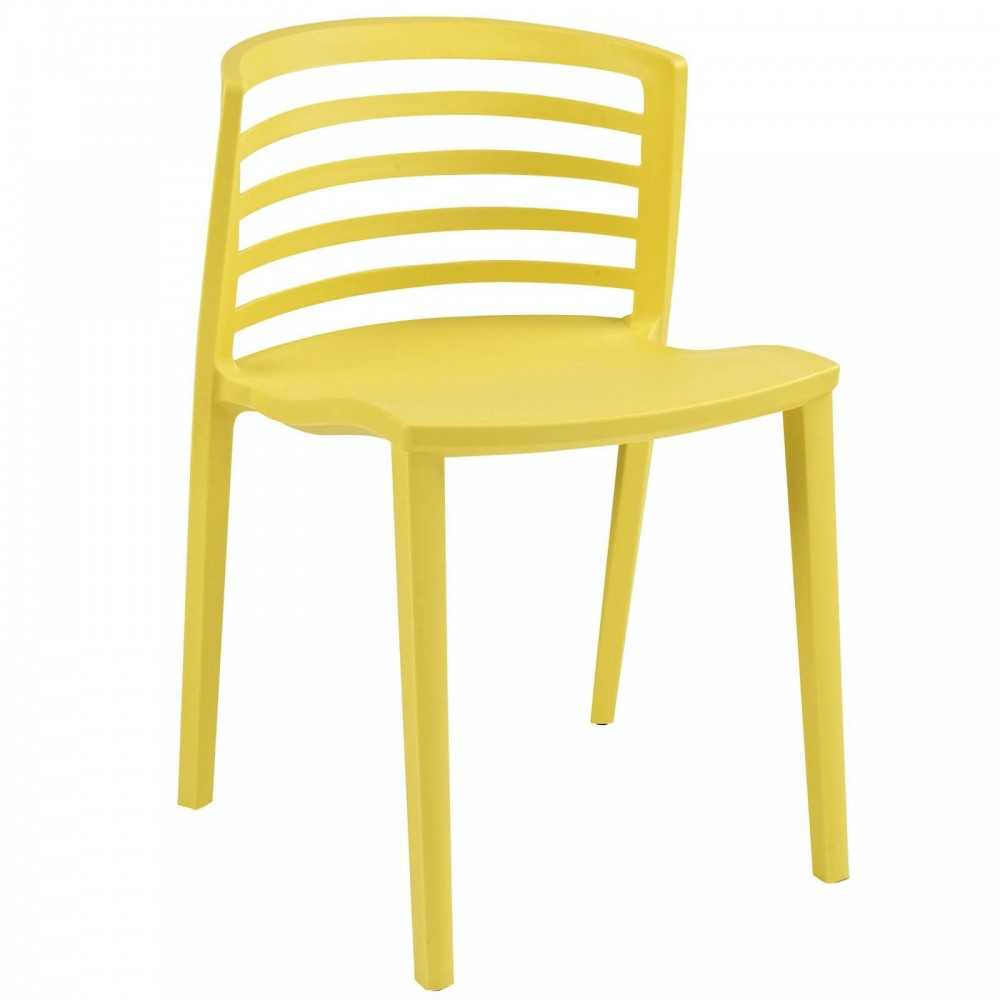 Curvy Dining Side Chair, Yellow