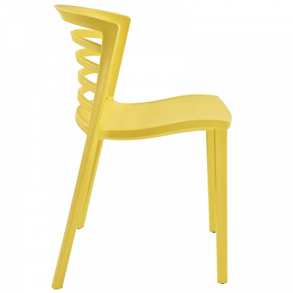 Curvy Dining Side Chair, Yellow