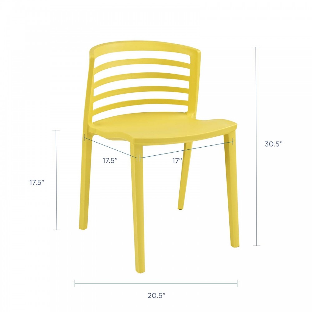 Curvy Dining Side Chair, Yellow