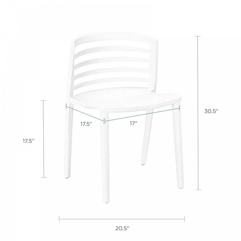 Curvy Dining Side Chair, White