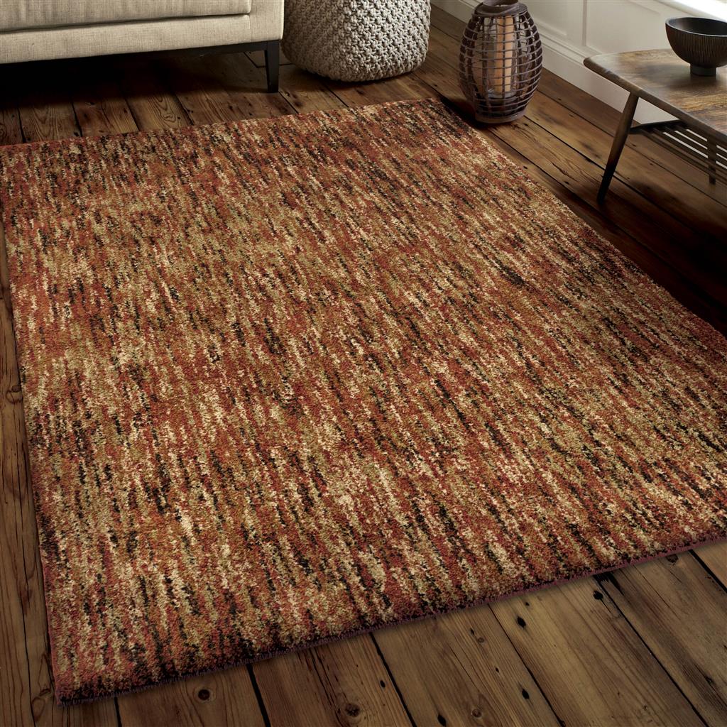 Palmetto Living Multi Solid Red 5'3" X 7'6"