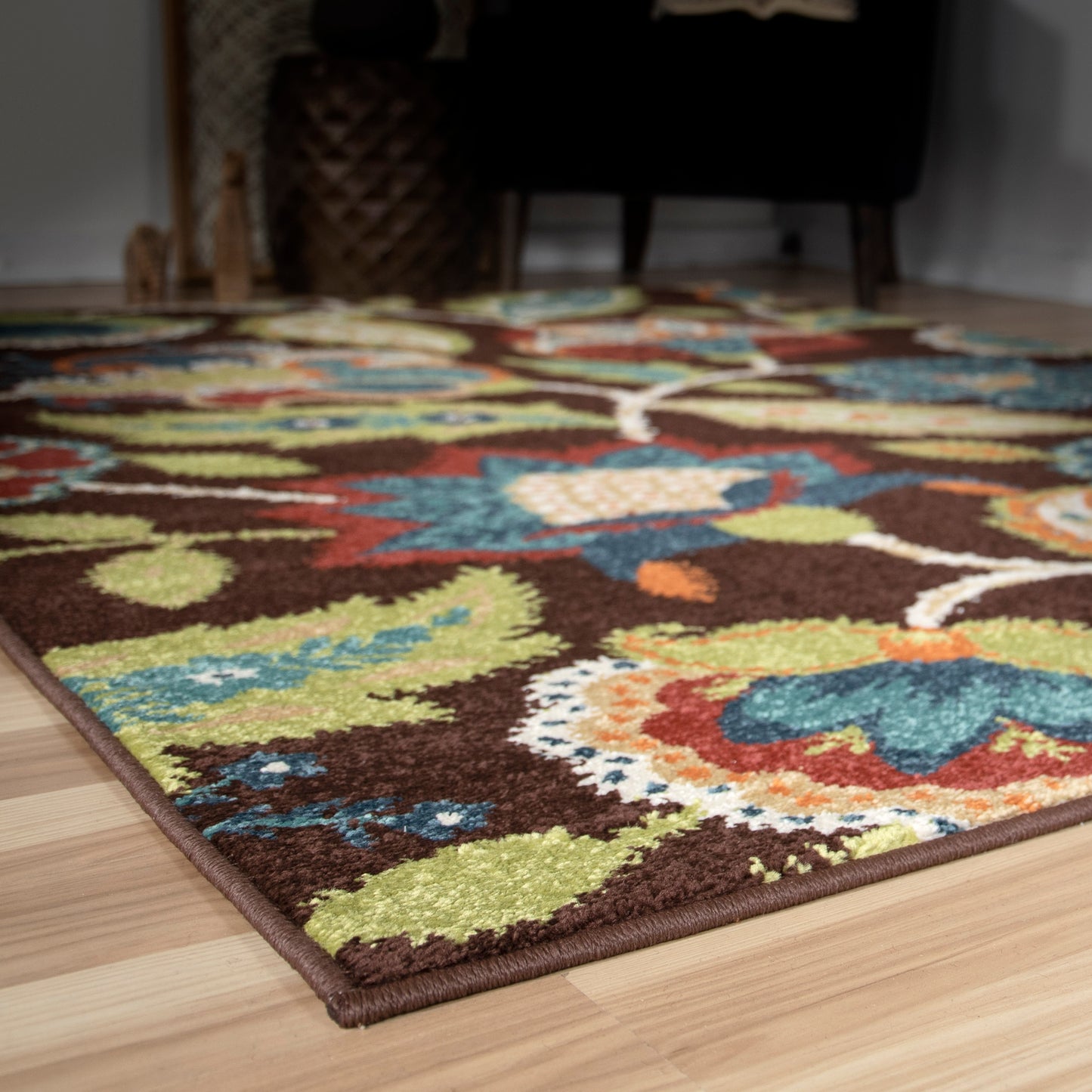 Orian Veranda Ethridge Brown 77"X116"