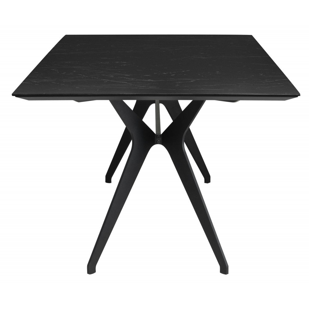 Daniele Black Ceramic Dining Table, HGNE269