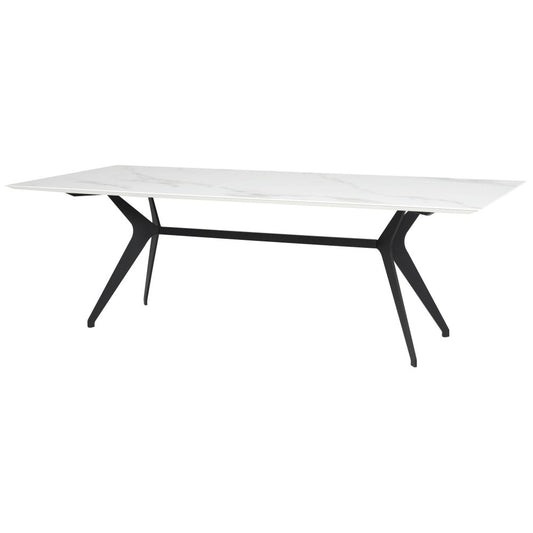 Daniele White Ceramic Dining Table, HGNE273