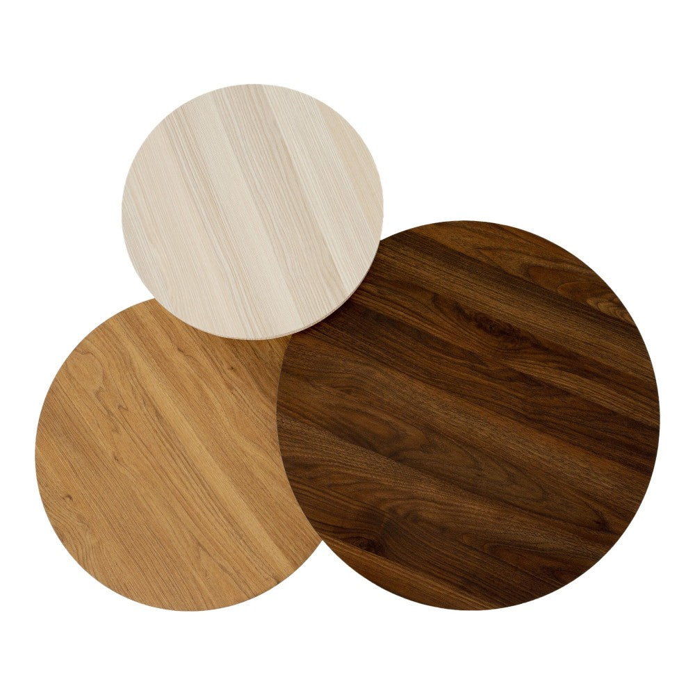 Darcy 3-Piece Round Nesting Coffee Table Set - Dark Walnut