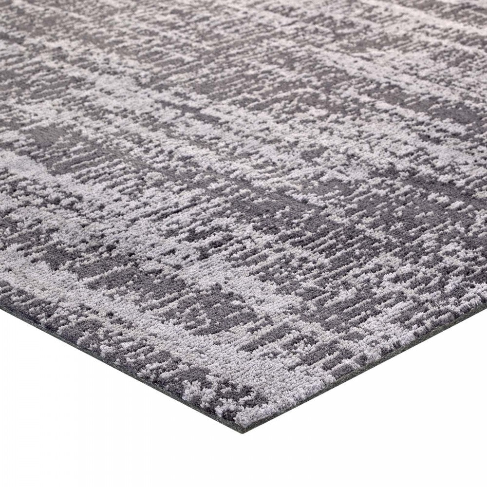 Darja Distressed Rustic Modern 5x8 Area Rug, Light and Dark Gray