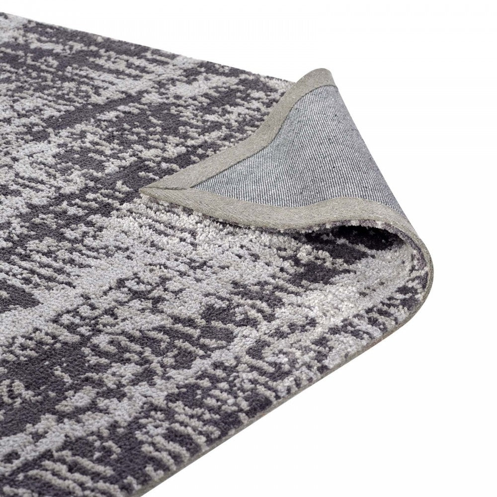 Darja Distressed Rustic Modern 5x8 Area Rug, Light and Dark Gray